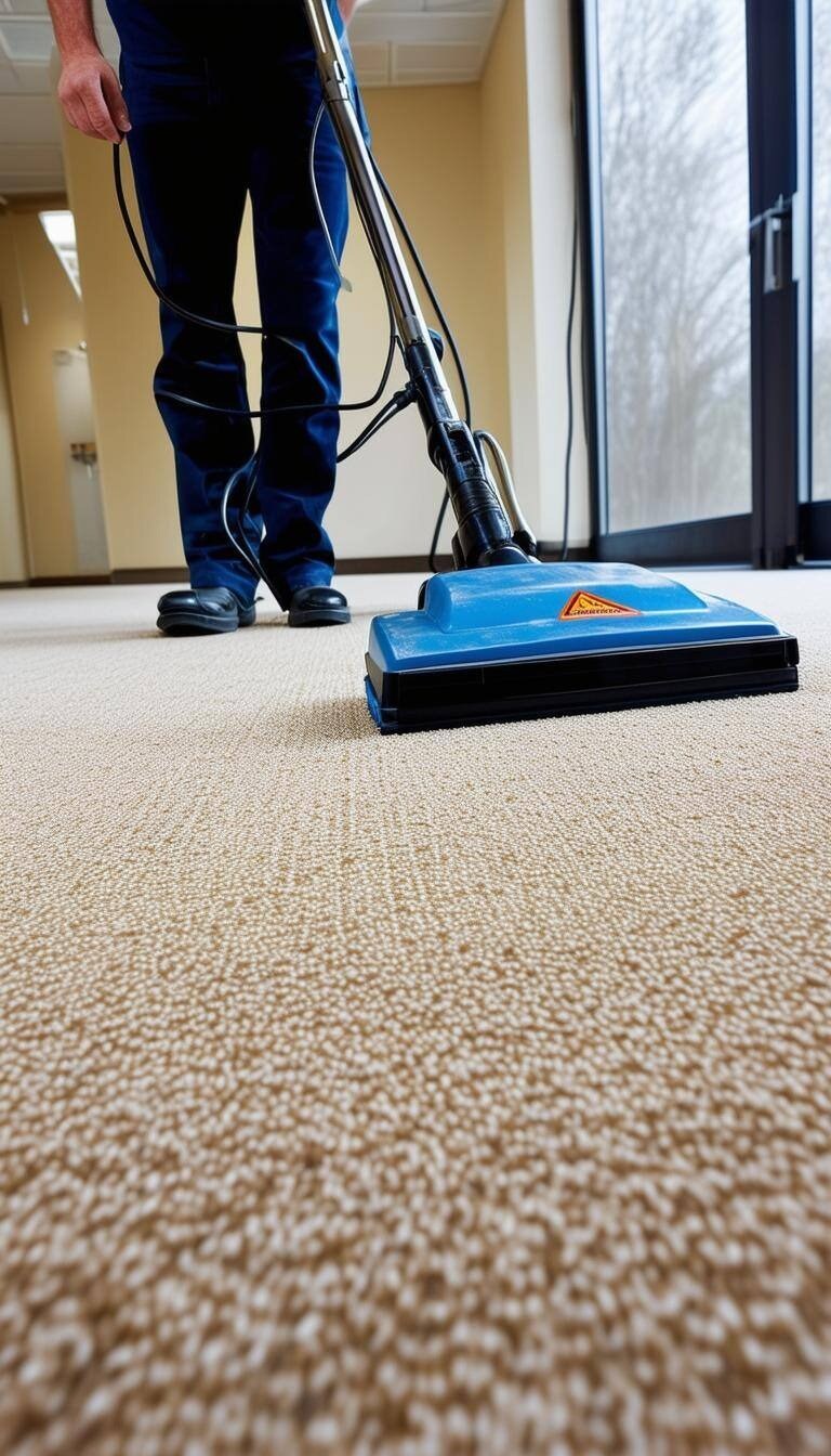 Professional carpet cleaning in a building-3-1