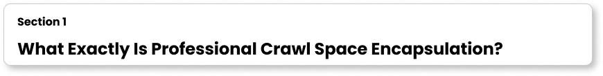 Crawlspace menu section 1