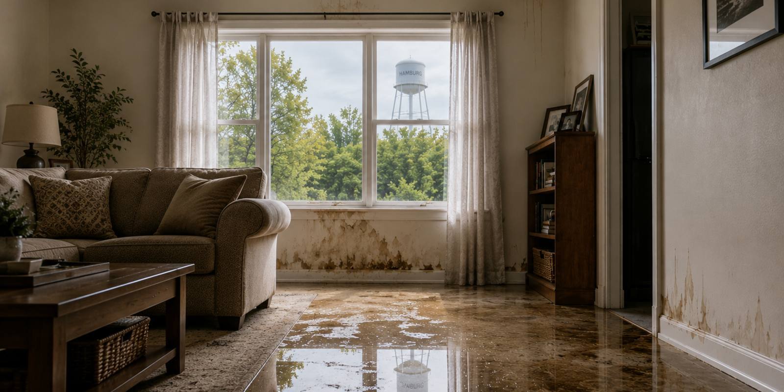 Water damaged home in Hamburg, Arkansas
