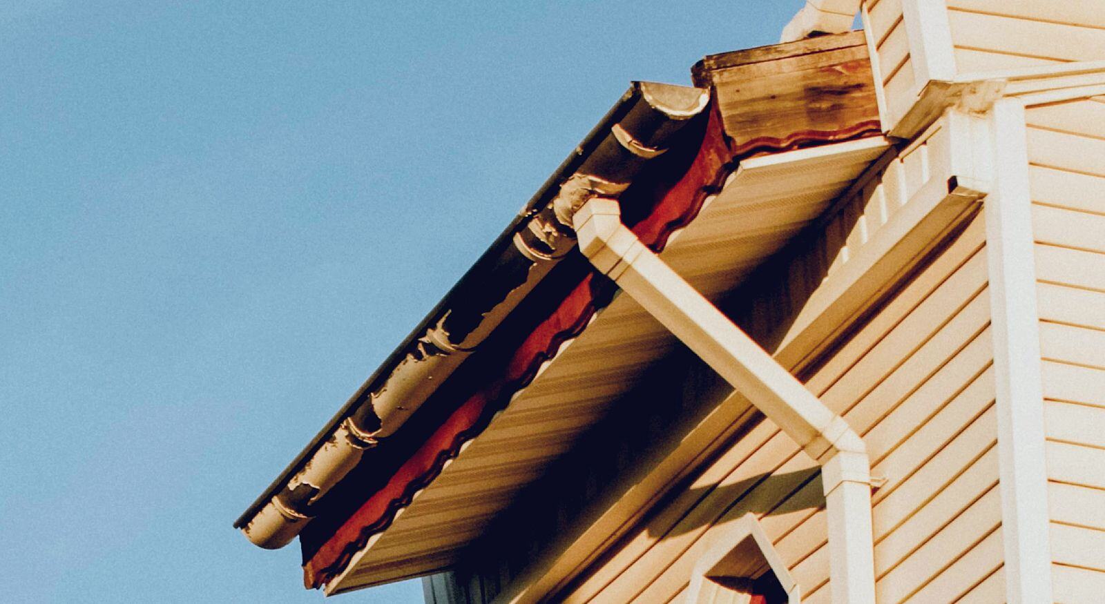 A house's gutters.
