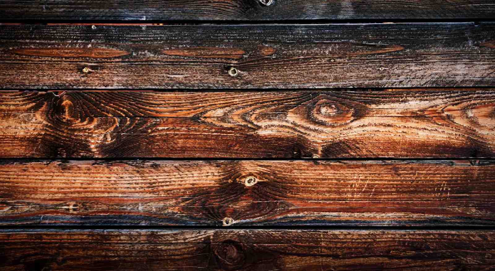 A damaged wood floor.