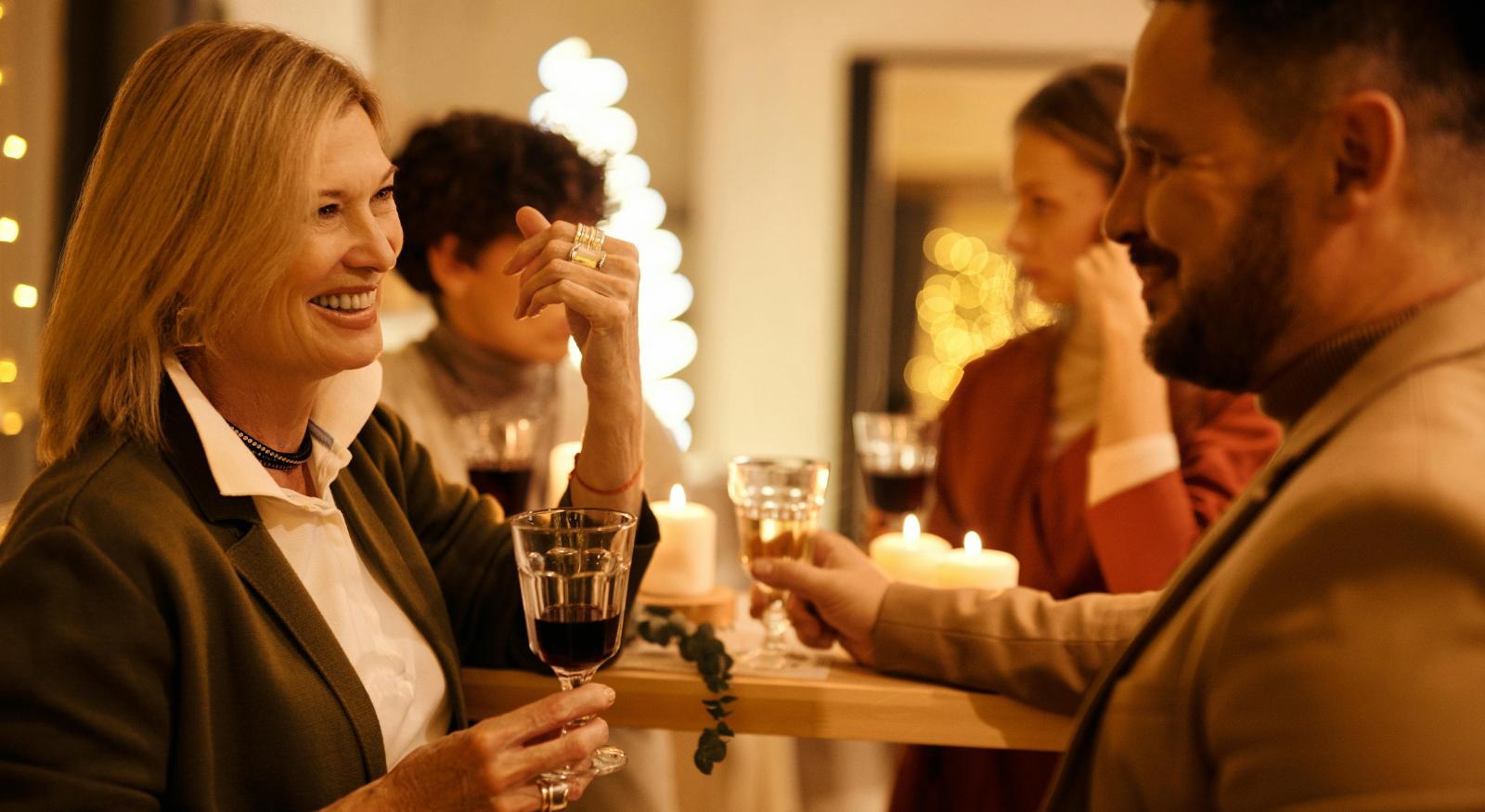 People celebrating New Year's Eve.