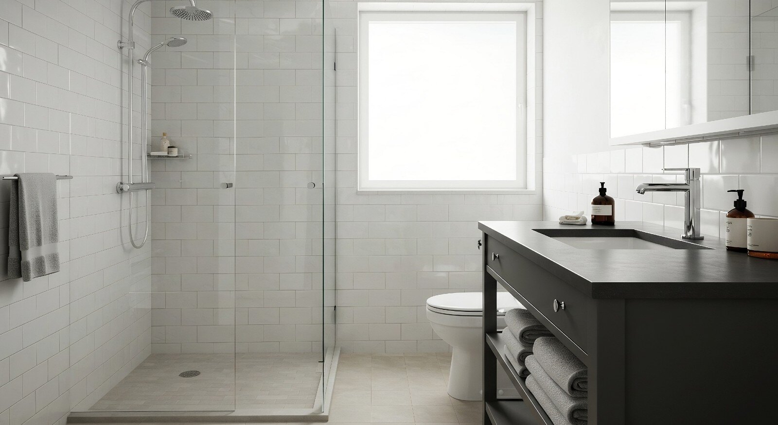 A clean bathroom.
