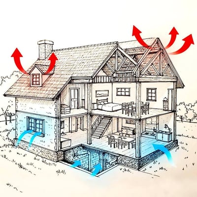 stack effect sketch