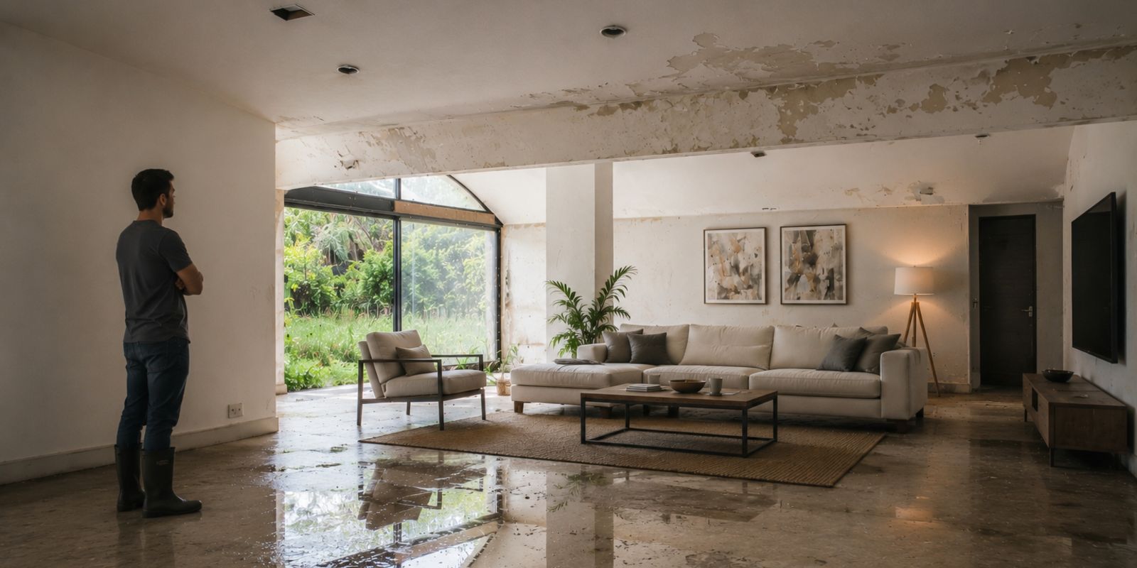What Happens If Water Damage Dries on Its Own? Water damaged home