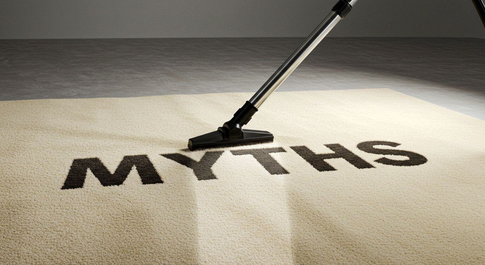 A carpet wand cleaning the word 