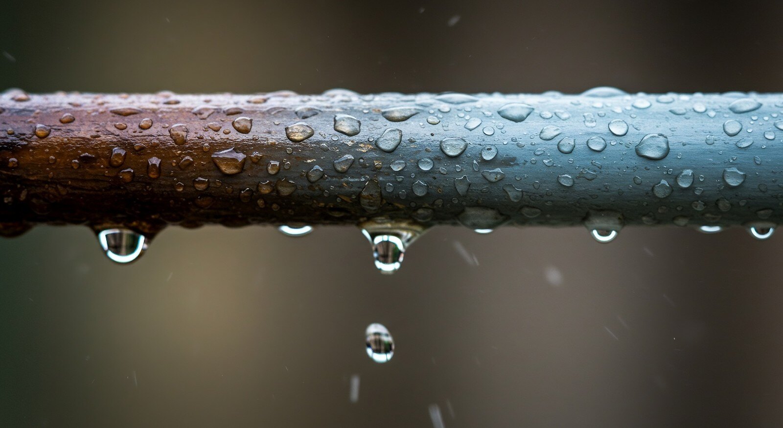 Water leak from a pipe.